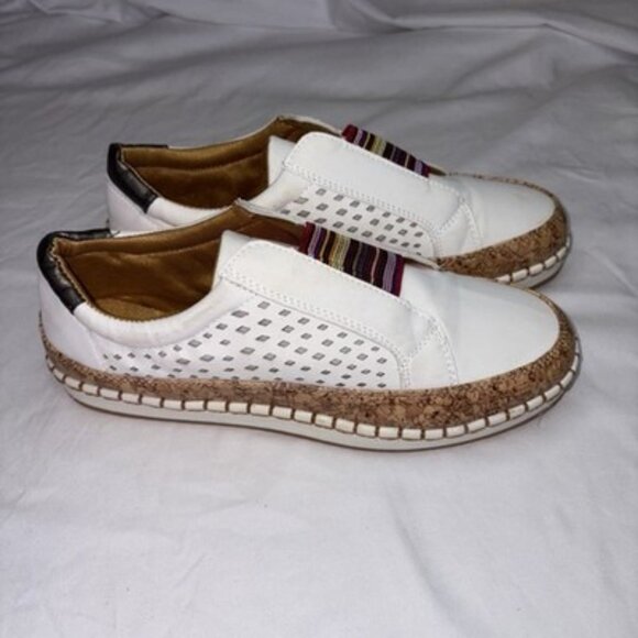 HEELTHATPAIN WHITE EU/39 US/9 SHOES/FLATS STRETCH COMFORT ORTHEPEDIC LADIES - Picture 3 of 6